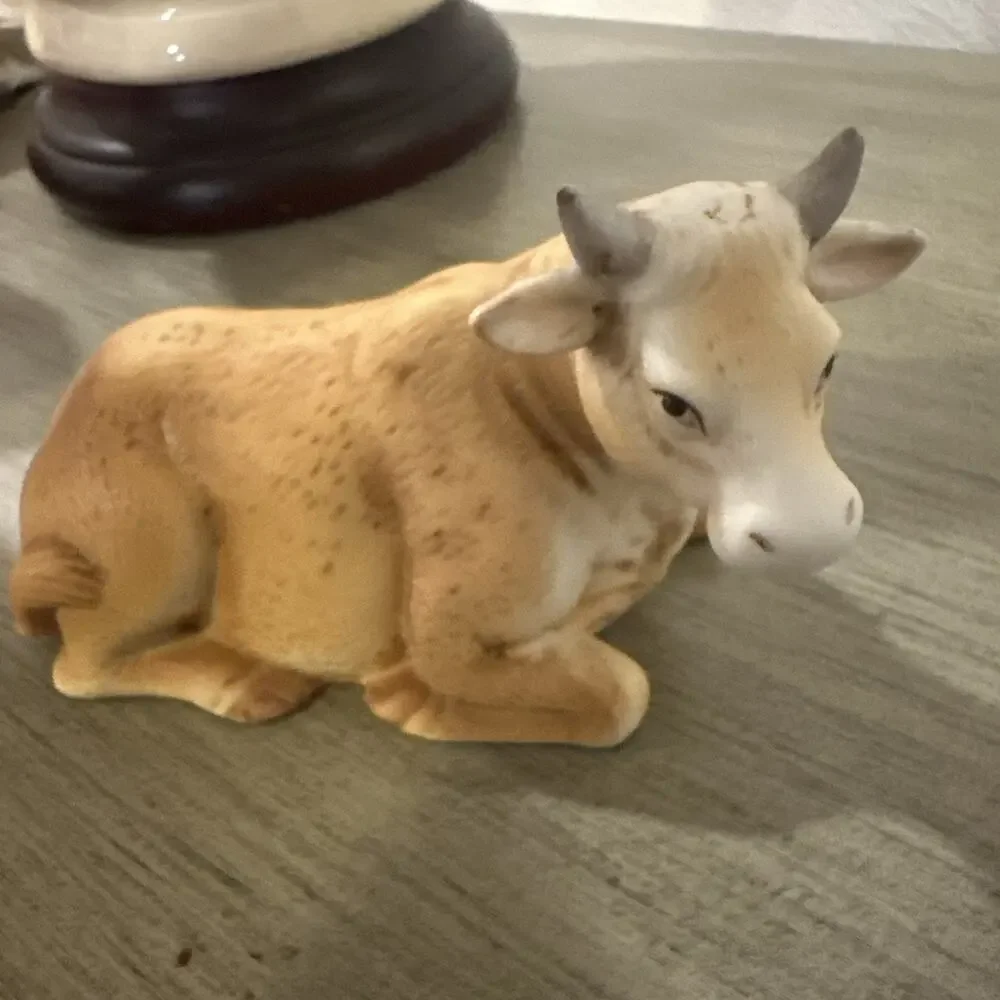 Christopher Collection Nativity CowvTan 1988 Replacement 03574‎ Signed Lefton